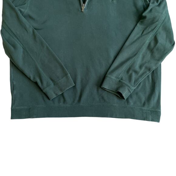 TOMMY BAHAMA Men's Quarter Zip Sweater Long Sleeve Pima Cotton Green Size XXL - Picture 4 of 16